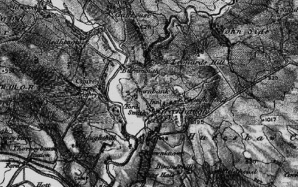 Old map of Tarset Burn in 1897