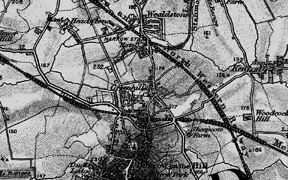 Old map of Greenhill in 1896