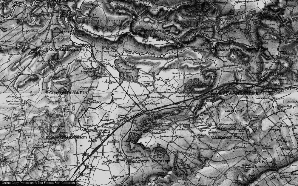 Old Map of Greenman's Lane, 1898 in 1898