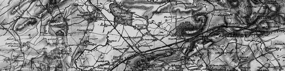 Old map of Greenman's Lane in 1898