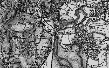 Old map of Greenodd in 1898