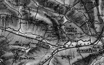 Old map of Greens Norton in 1896