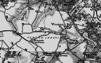 Old map of Greensgate in 1898