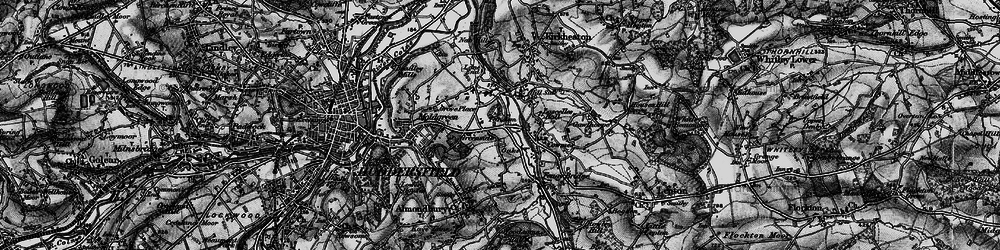 Old map of Greenside in 1896