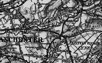 Old map of Greenside in 1896