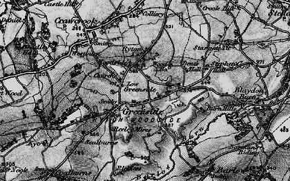 Old map of Greenside in 1898