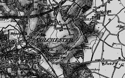 Old map of Greenstead in 1896