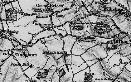 Old map of Greenstreet Green in 1896