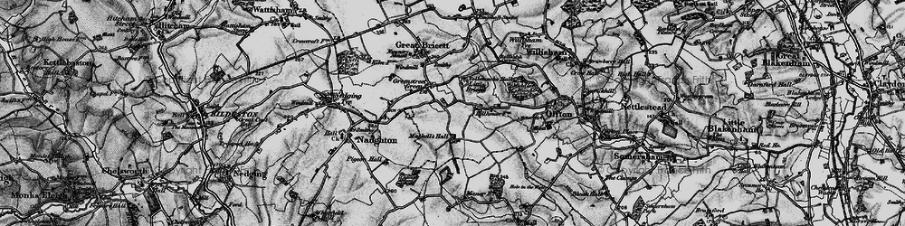 Old map of Greenstreet Green in 1896