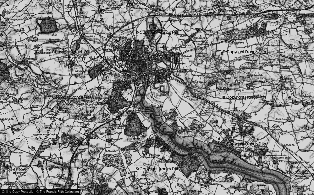 Old Map of Greenwich, 1896 in 1896