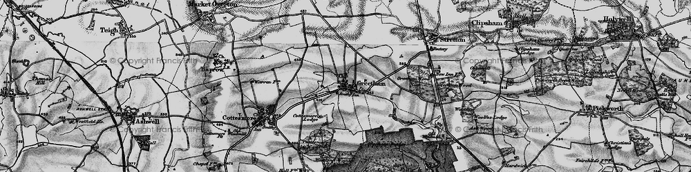 Old map of Greetham in 1895