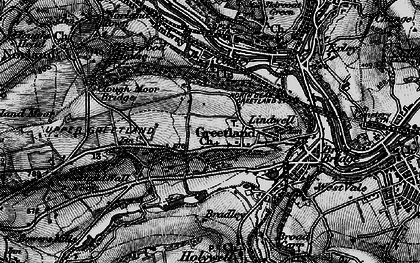 Old map of Greetland in 1896