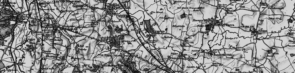 Old map of Grendon in 1899