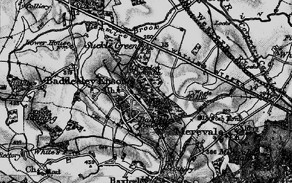 Old map of Baddesley Ensor in 1899