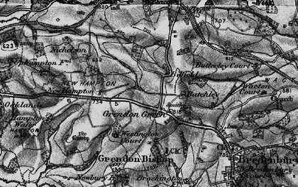 Old map of Grendon Green in 1899