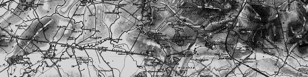 Old map of Grendon Underwood in 1896