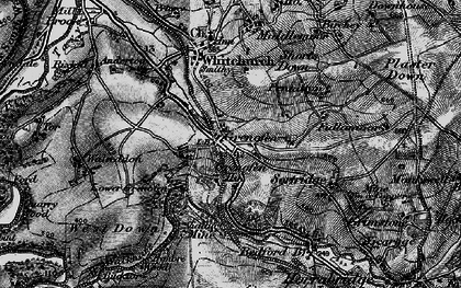 Old map of Grenofen in 1896