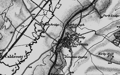 Old map of Gretton in 1898
