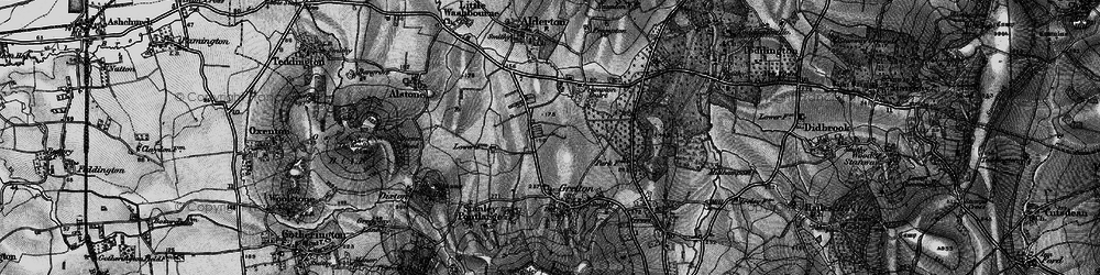 Old map of Gretton Fields in 1896