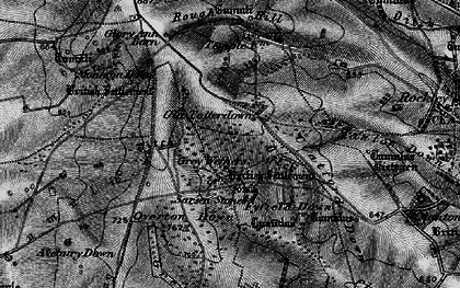 Old map of Overton Down in 1898