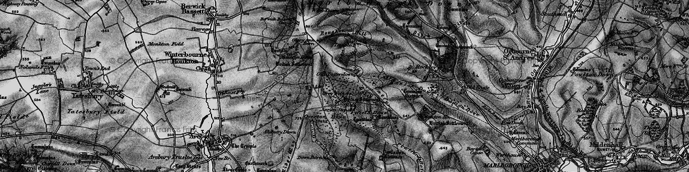 Old map of Overton Down in 1898