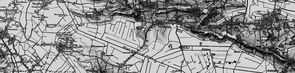 Old map of Greylake Fosse in 1898