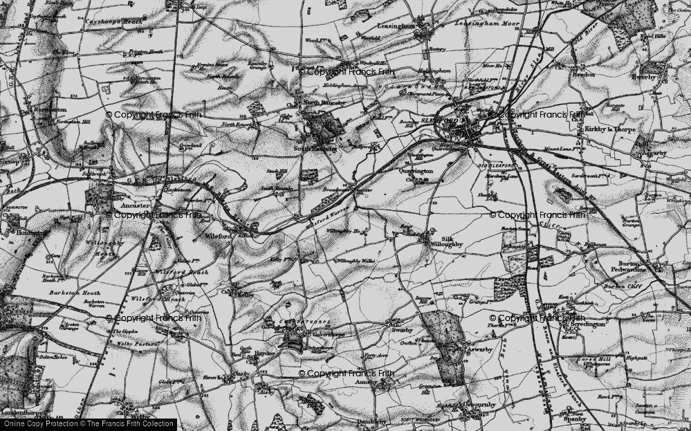 Old Map of Greylees, 1895 in 1895