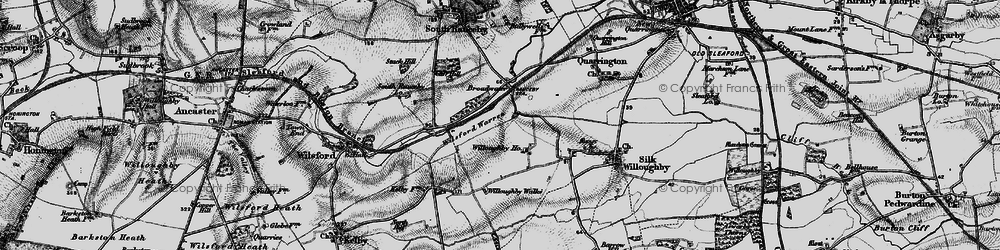 Old map of Greylees in 1895