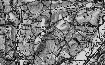 Old map of Bryn-y-rhyd in 1897