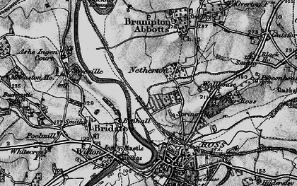 Old map of Greytree in 1896