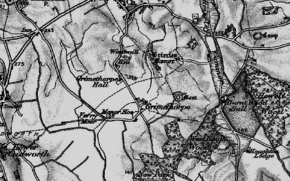 Old map of Burntwood Hall in 1896