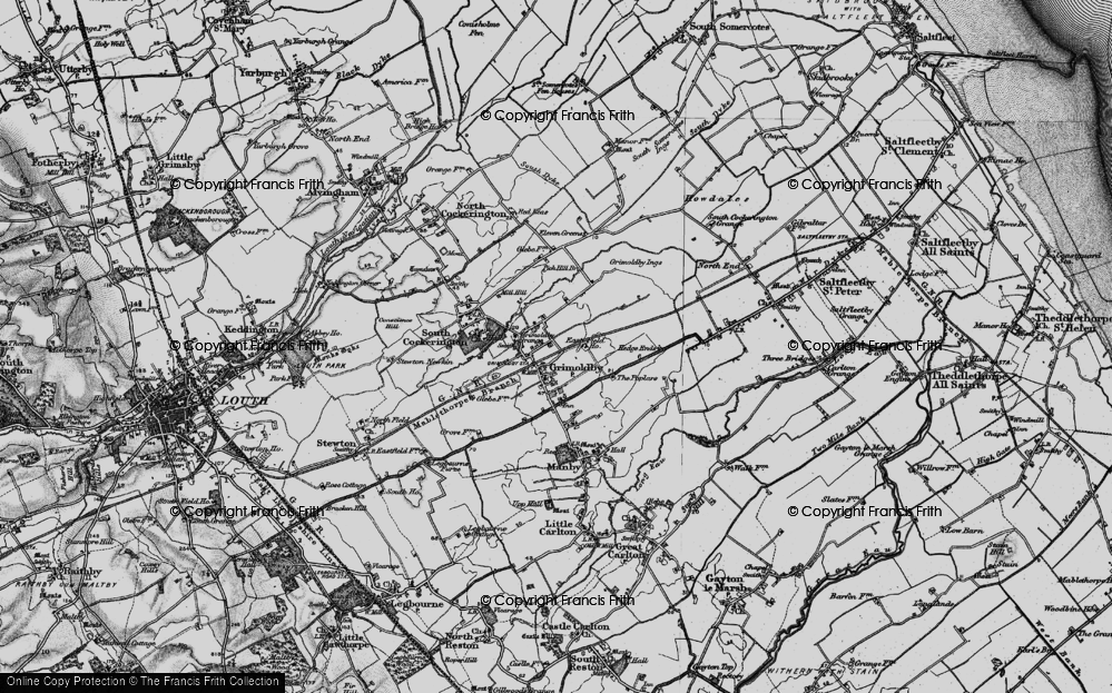 Old Map of Grimoldby, 1899 in 1899