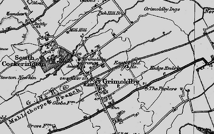 Old map of Grimoldby in 1899