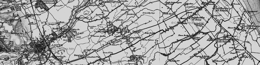 Old map of Grimoldby in 1899