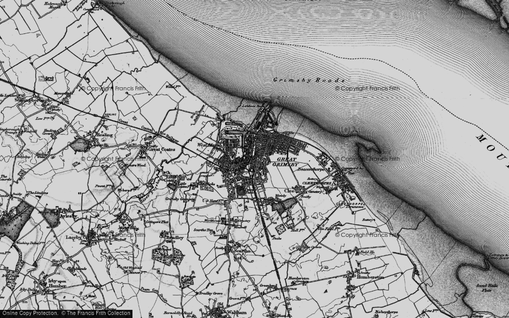 Old Map of Grimsby, 1895 in 1895