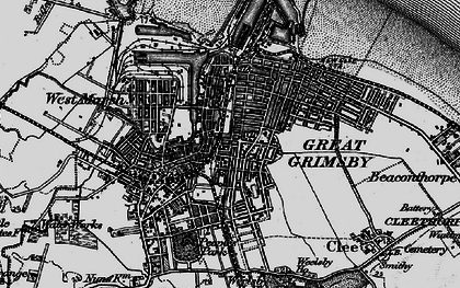 Old map of Grimsby in 1895