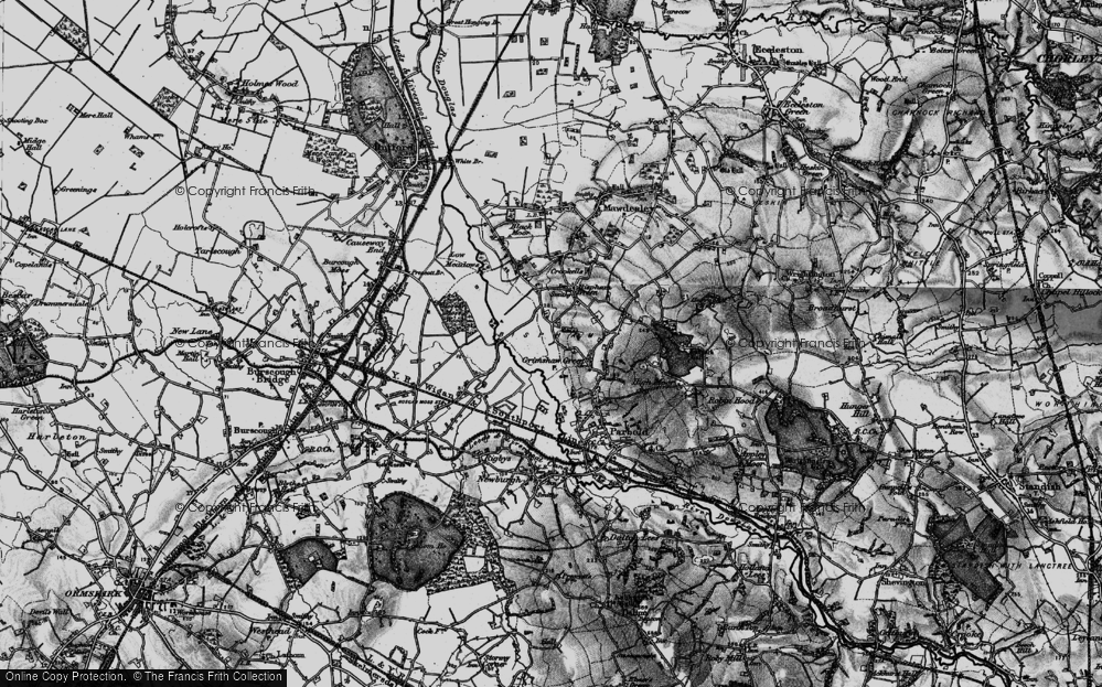 Old Map of Grimshaw Green, 1896 in 1896