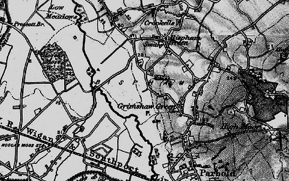 Old map of Grimshaw Green in 1896