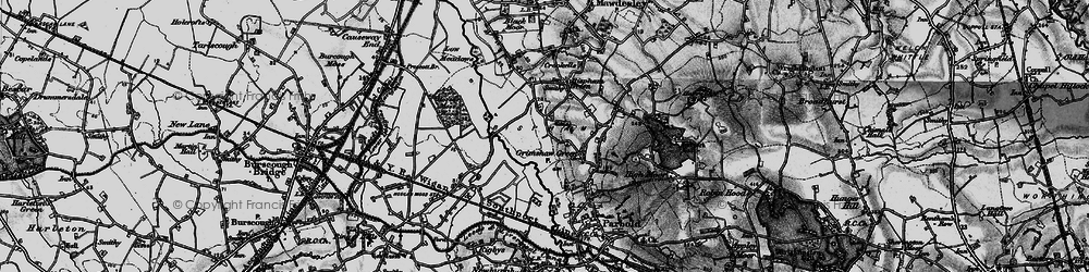 Old map of Grimshaw Green in 1896