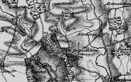 Old map of Grimsthorpe in 1895