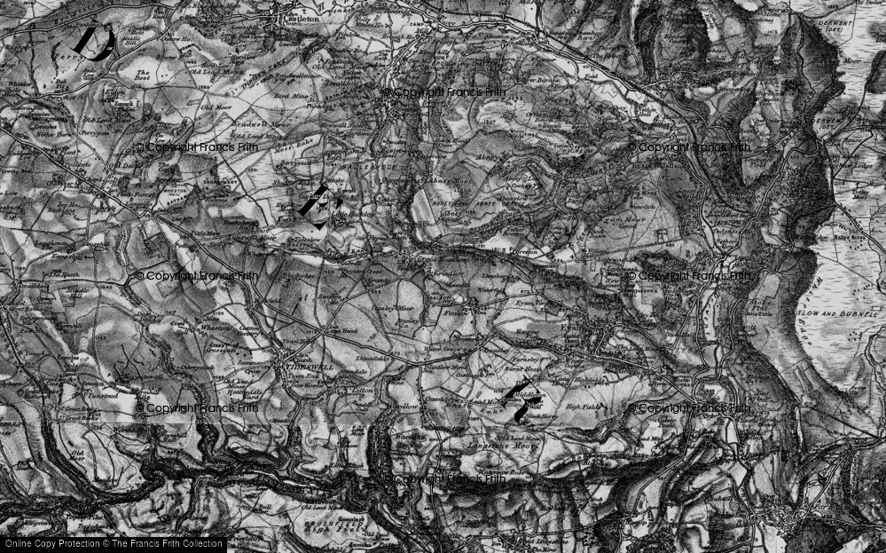 Old Map of Grindlow, 1896 in 1896