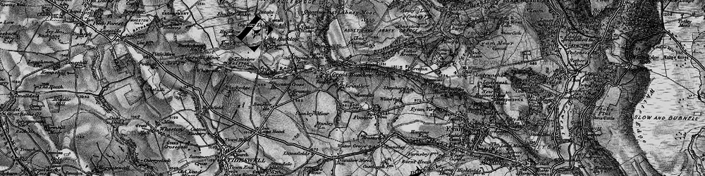 Old map of Grindlow in 1896