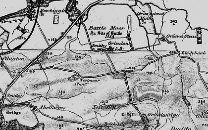 Old map of Battle Moor in 1897