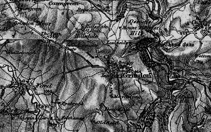Old map of Grindon in 1897