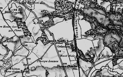 Old map of Woodend in 1898