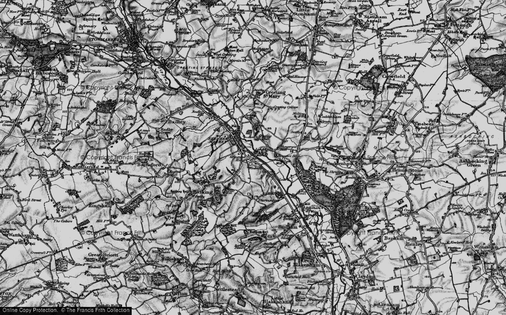Old Map of Grinstead Hill, 1898 in 1898