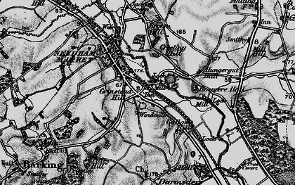 Old map of Grinstead Hill in 1898
