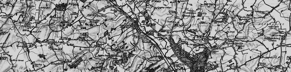 Old map of Bosmere Hall in 1898