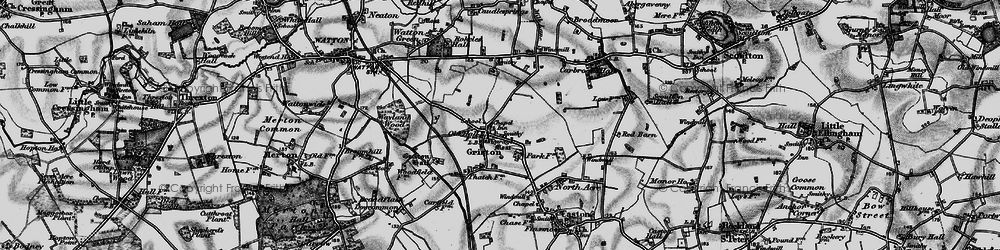 Old map of Griston in 1898