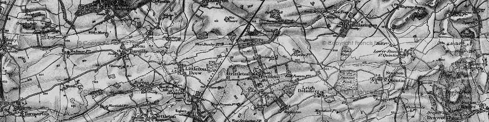 Old map of Grittleton in 1898